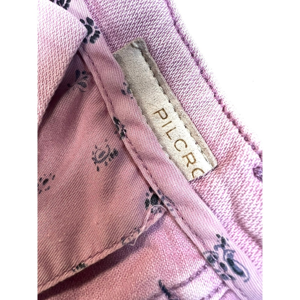 Pilcro Casual Pant Lived In Rose Pink Cotton Straight Leg Front Closure SZ 28/6 - Picture 7 of 9